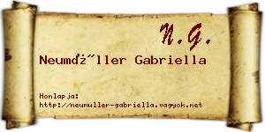 Neumüller Gabriella névjegykártya