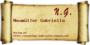 Neumüller Gabriella névjegykártya